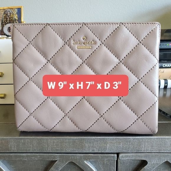 Kate Spade quilted chain handbag mauve - Picture 10 of 11